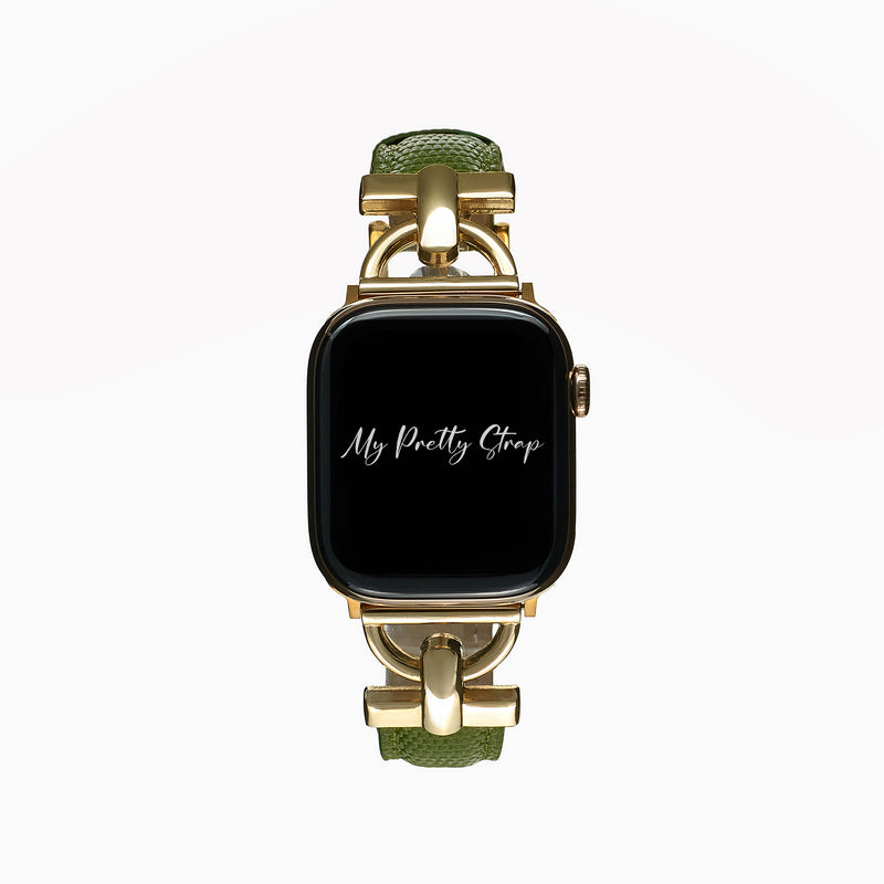 Glam Leather Strap – Green