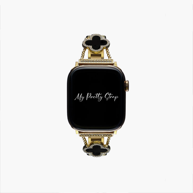 Key to My Luck Strap – Black and Gold