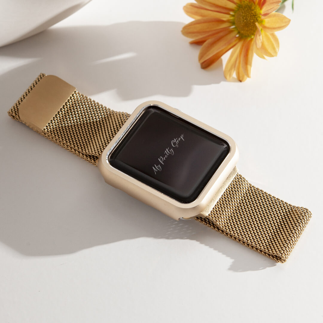 Gold stainless steel apple watch band best sale